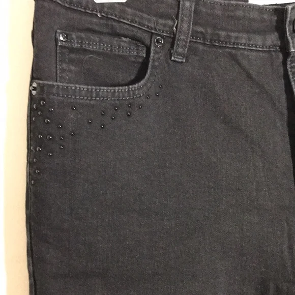Jones New York Lexington Straight 16 Jeans Black Tummy Control